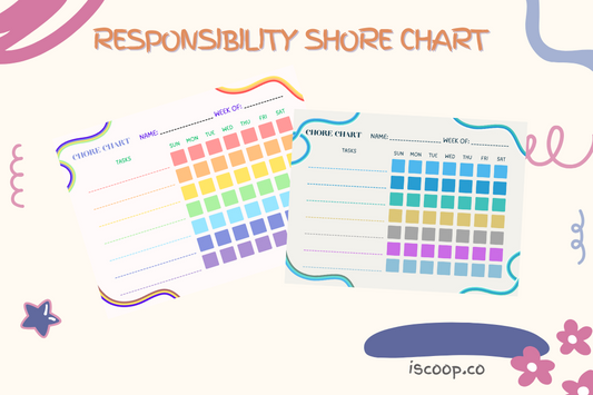 Kids Colourful Responsibility Shore Chart