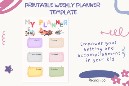 Colourful Weekly Planner Schedule