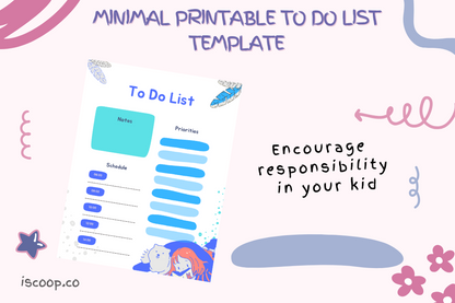 Kids Colourful To-Do List Planner