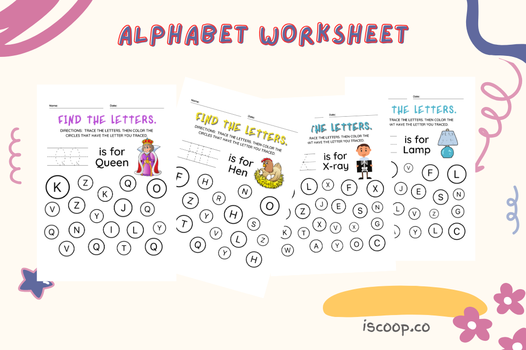 Interactive Alphabet Worksheet for Babies - Variant B