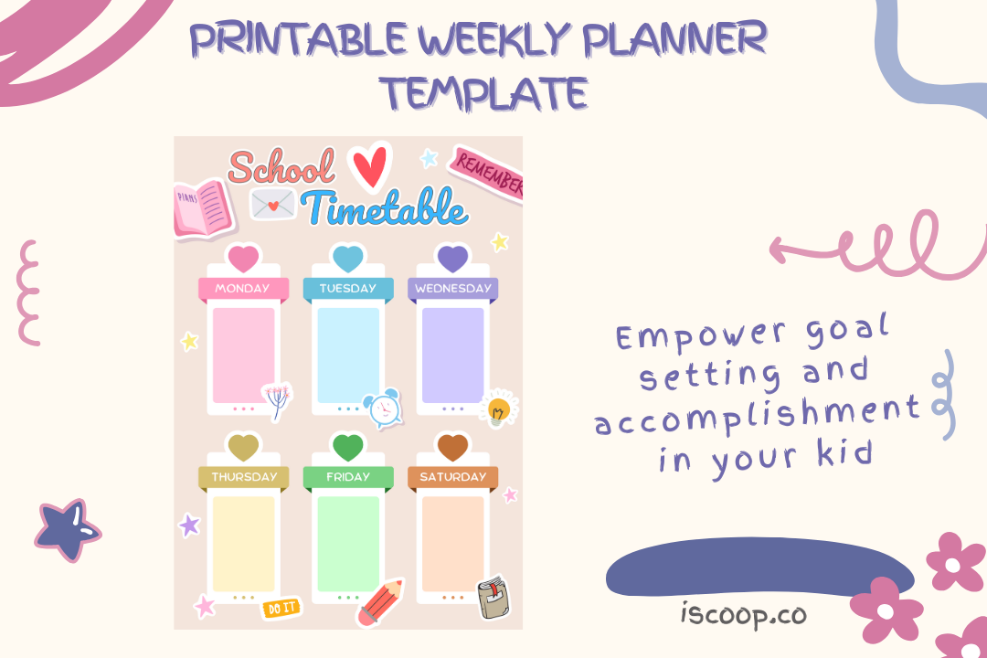 Playful School Timetable Printable