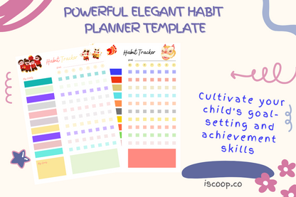 Kids Colourful Habit Tracker Template