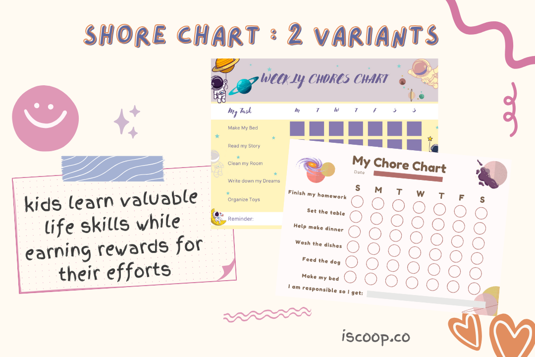 Kids Simple Responsibility Shore Chart