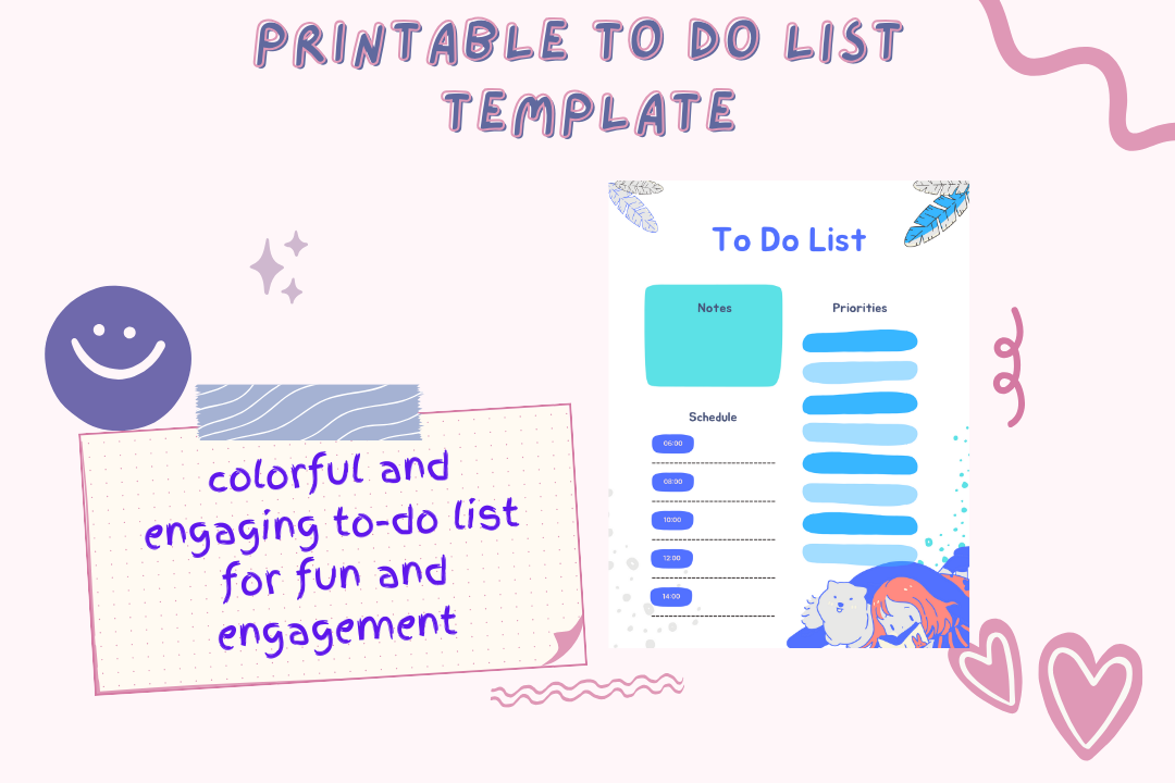 Kids Colourful To-Do List Planner