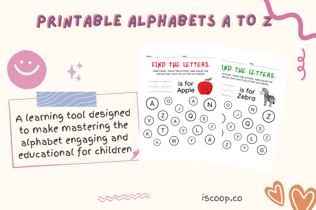 Interactive Alphabet Worksheet for Babies - Variant B