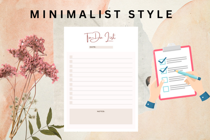 Minimalist To-Do List Planner Template