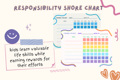 Kids Colourful Responsibility Shore Chart