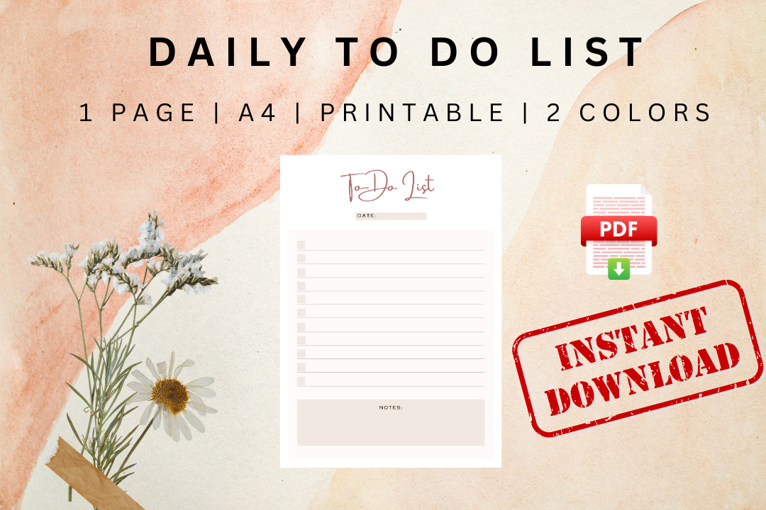 Minimalist To-Do List Planner Template