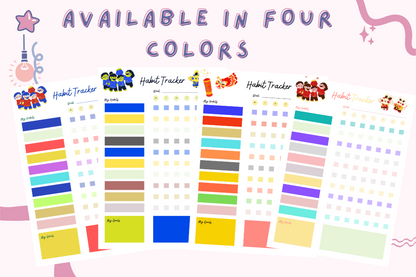 Kids Colourful Habit Tracker Template