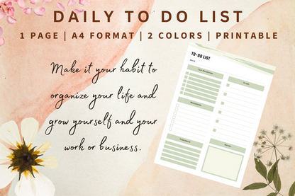 Elegant To Do-List Planner Printable