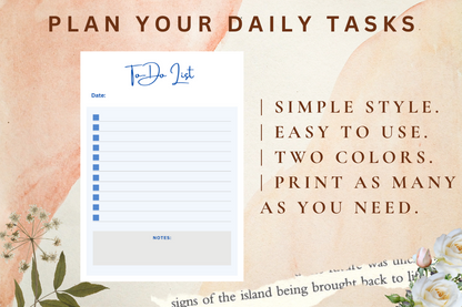 Minimalist To-Do List Planner Template